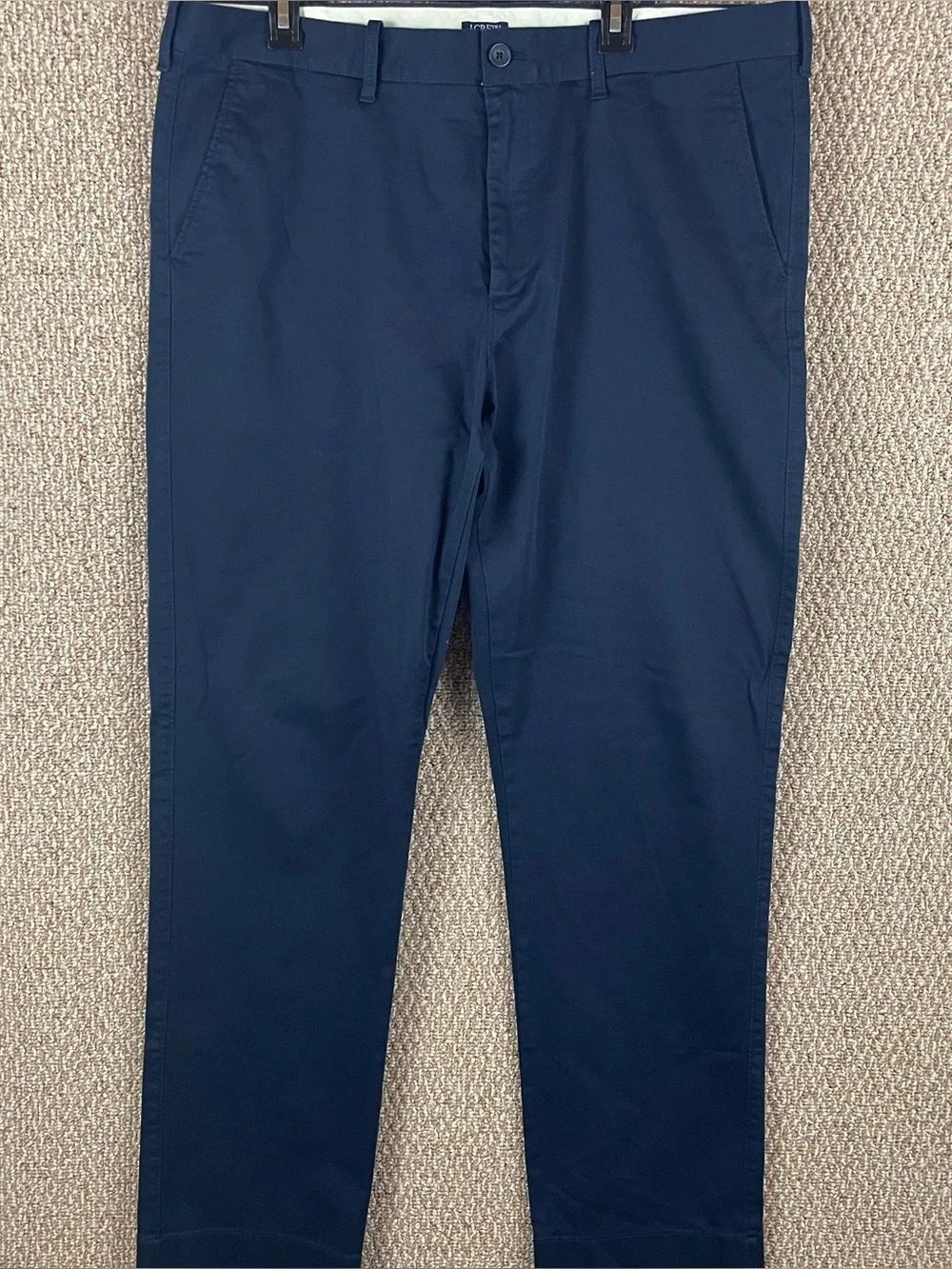 J.Crew Flex Straight Fit Chino Pants Mens 38x32 Navy H3186 Stretch Cotton NWT 10